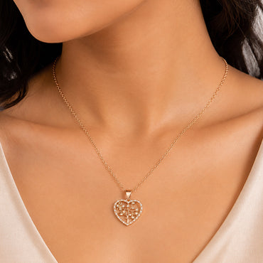 Rose Gold Heart Pendant Necklace