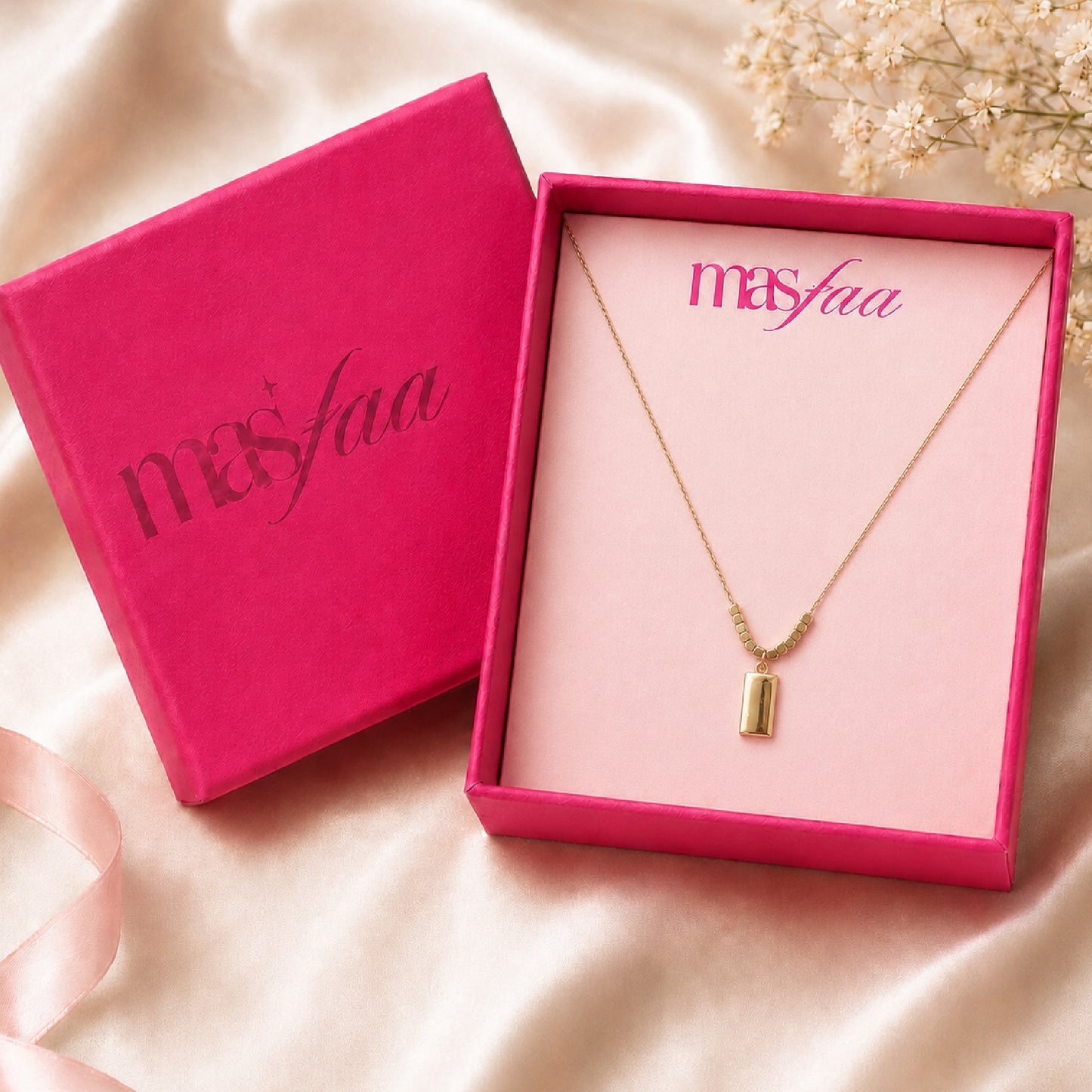 Gold Bar Pendant Necklace for Women