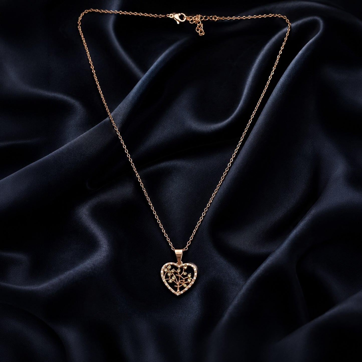 Rose Gold Heart Pendant Necklace