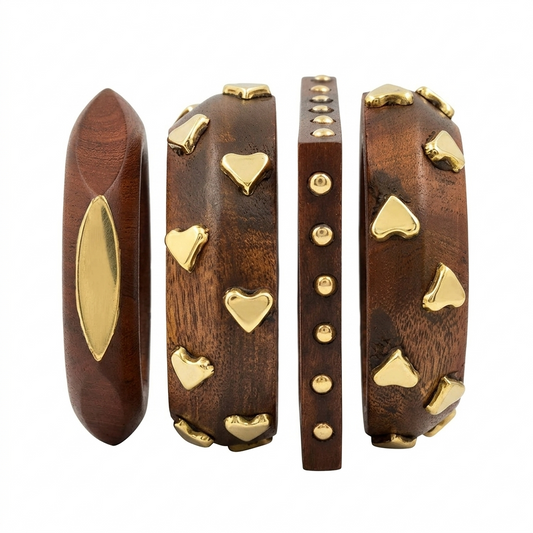 Handcrafted Wooden Bangles Set for Women