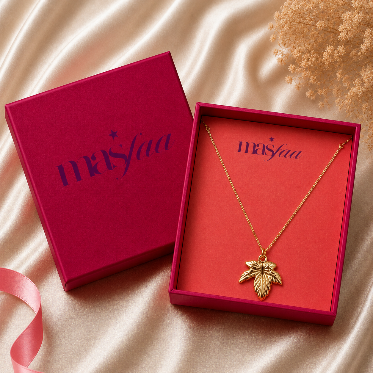 Gold Leaf Pendant Necklace