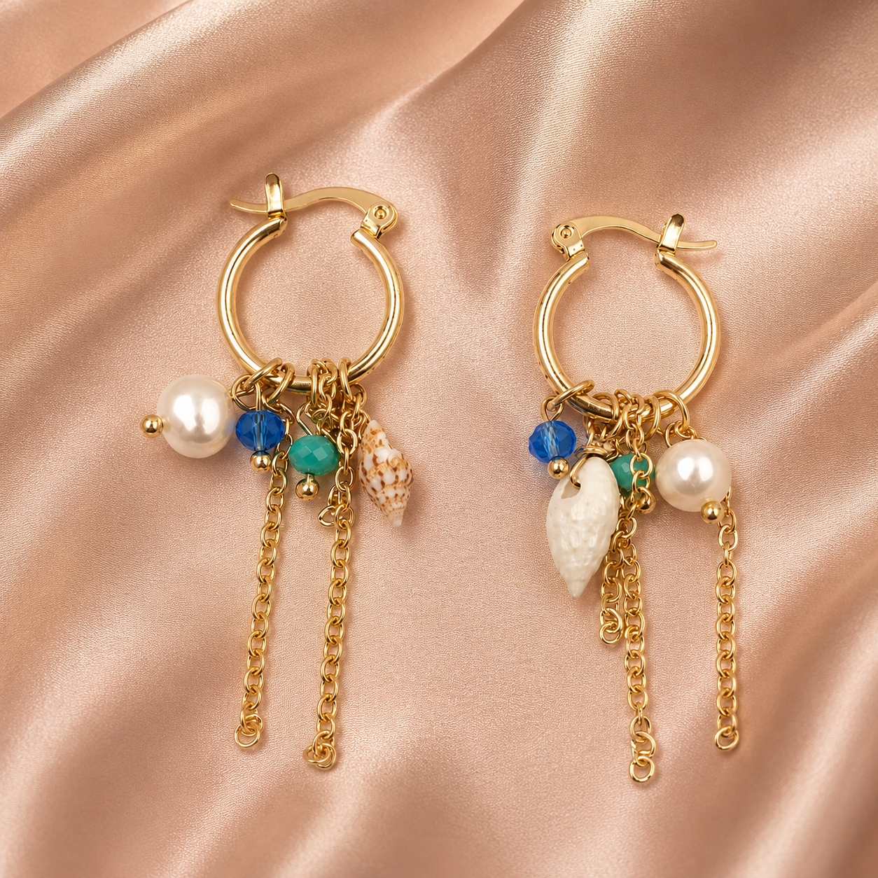 Lightweight gold plated charm earrings for gifting and casual wear