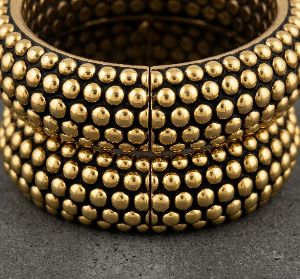 Handcrafted Wooden Studded Bangle for Women