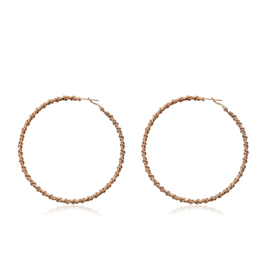 Luxe Twist Hoop Earrings