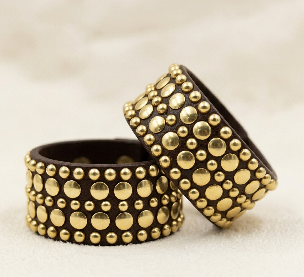 Handcrafted Wooden Studded Bangle for Women