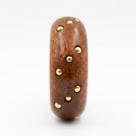 Handcrafted Wooden Studded Bangle for Women