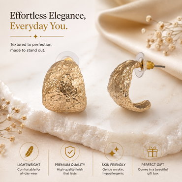 Gold Textured Metal Stud
