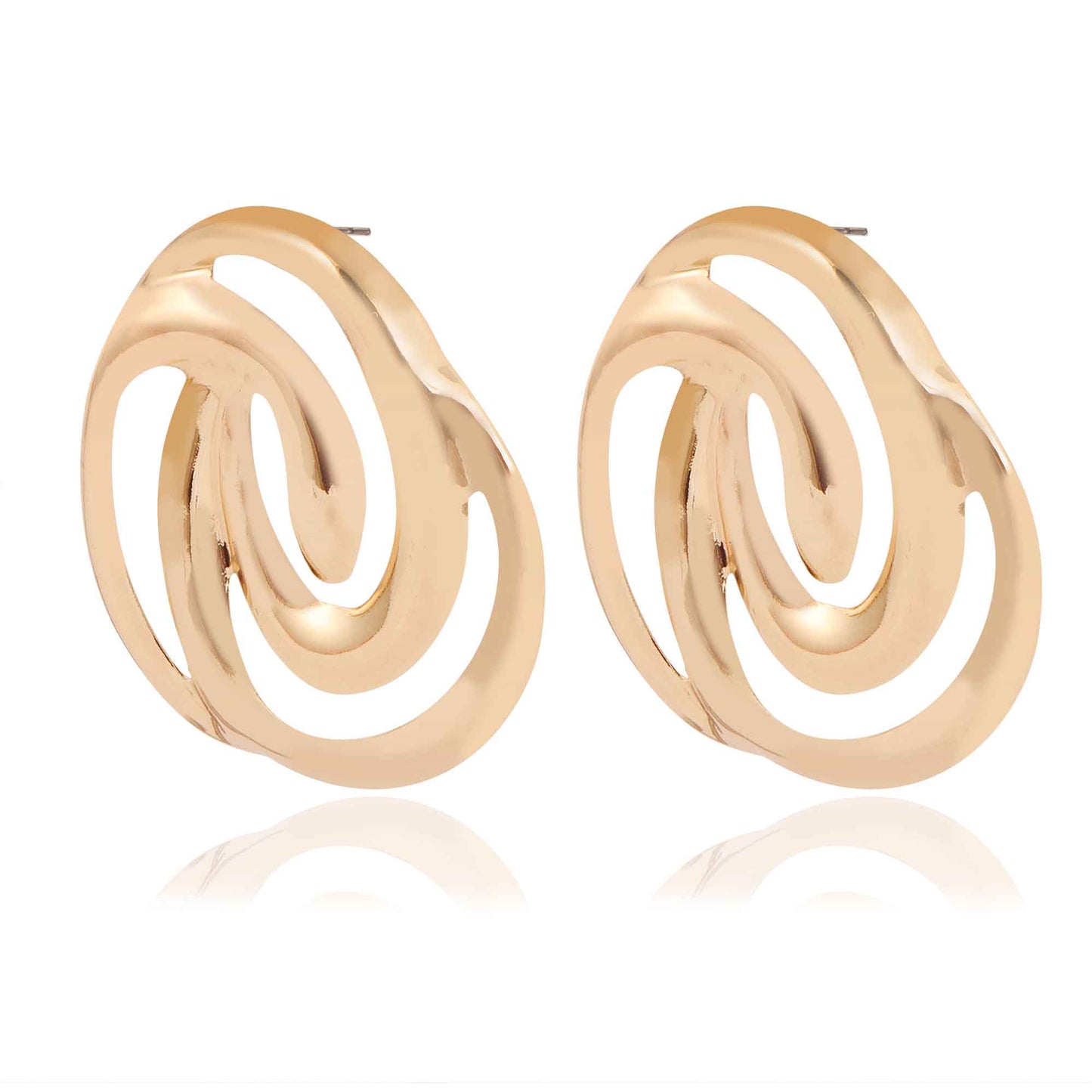 Celestial Swirl Gold Studs