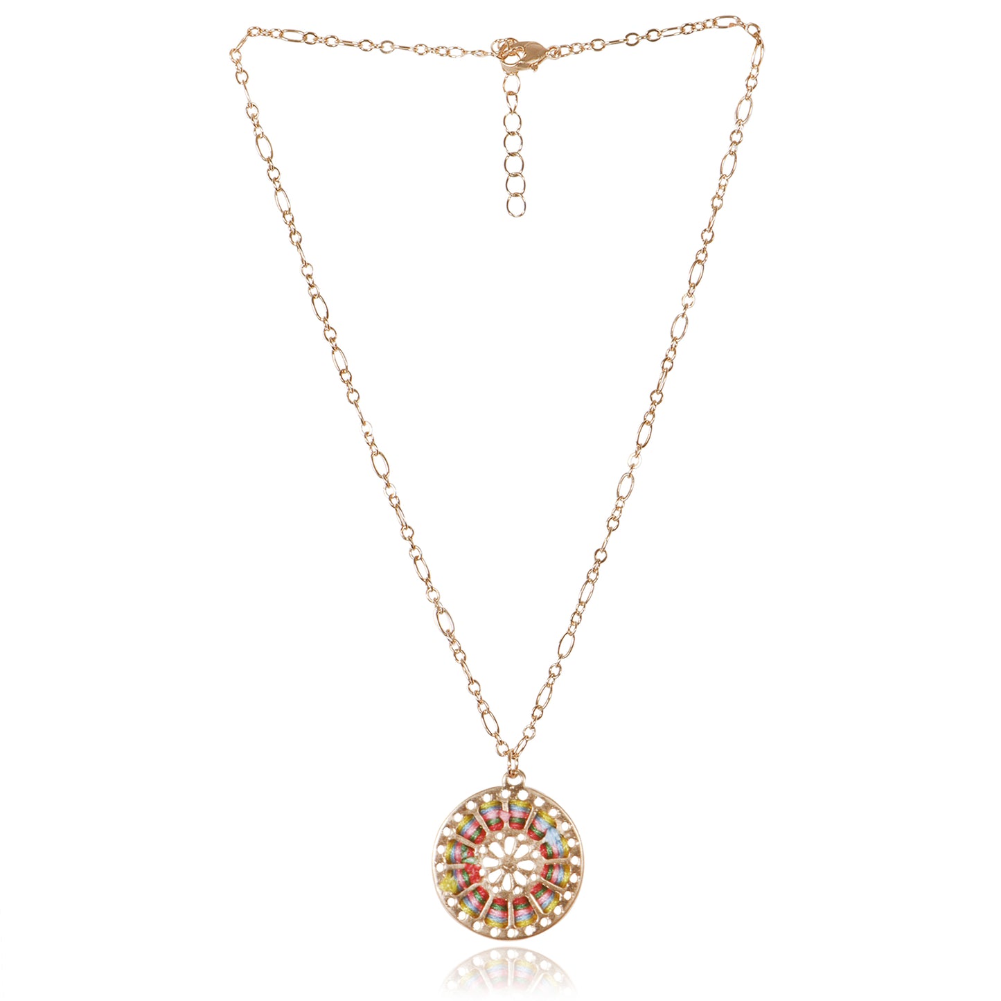 Rainbow Medallion Necklace