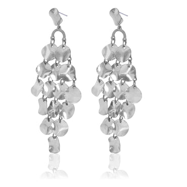 Modern Disc Drop Earrings