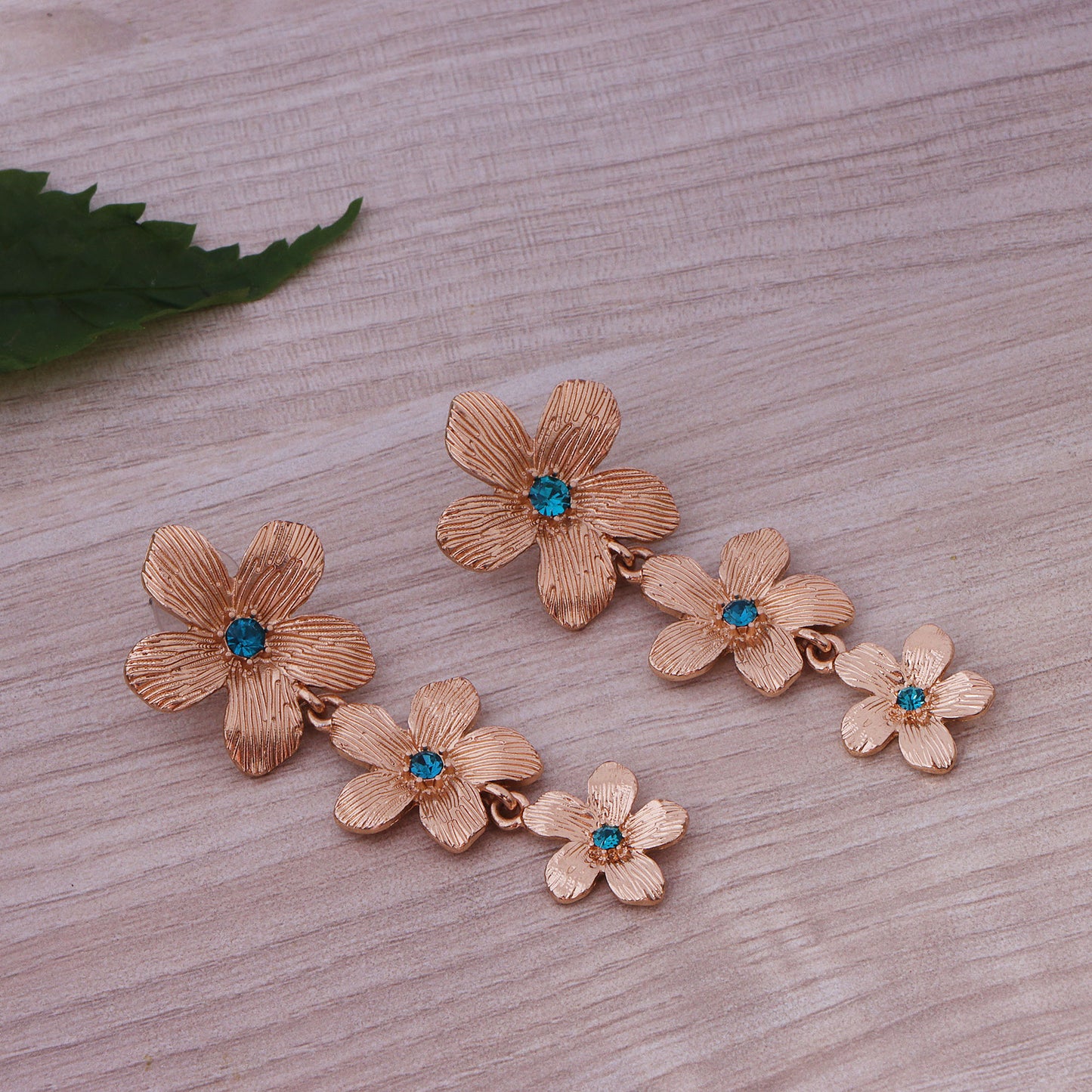 Golden Flower Trail Earrings