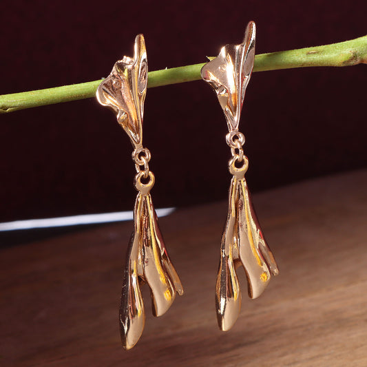 Sculpted Cascade Drop Earrings