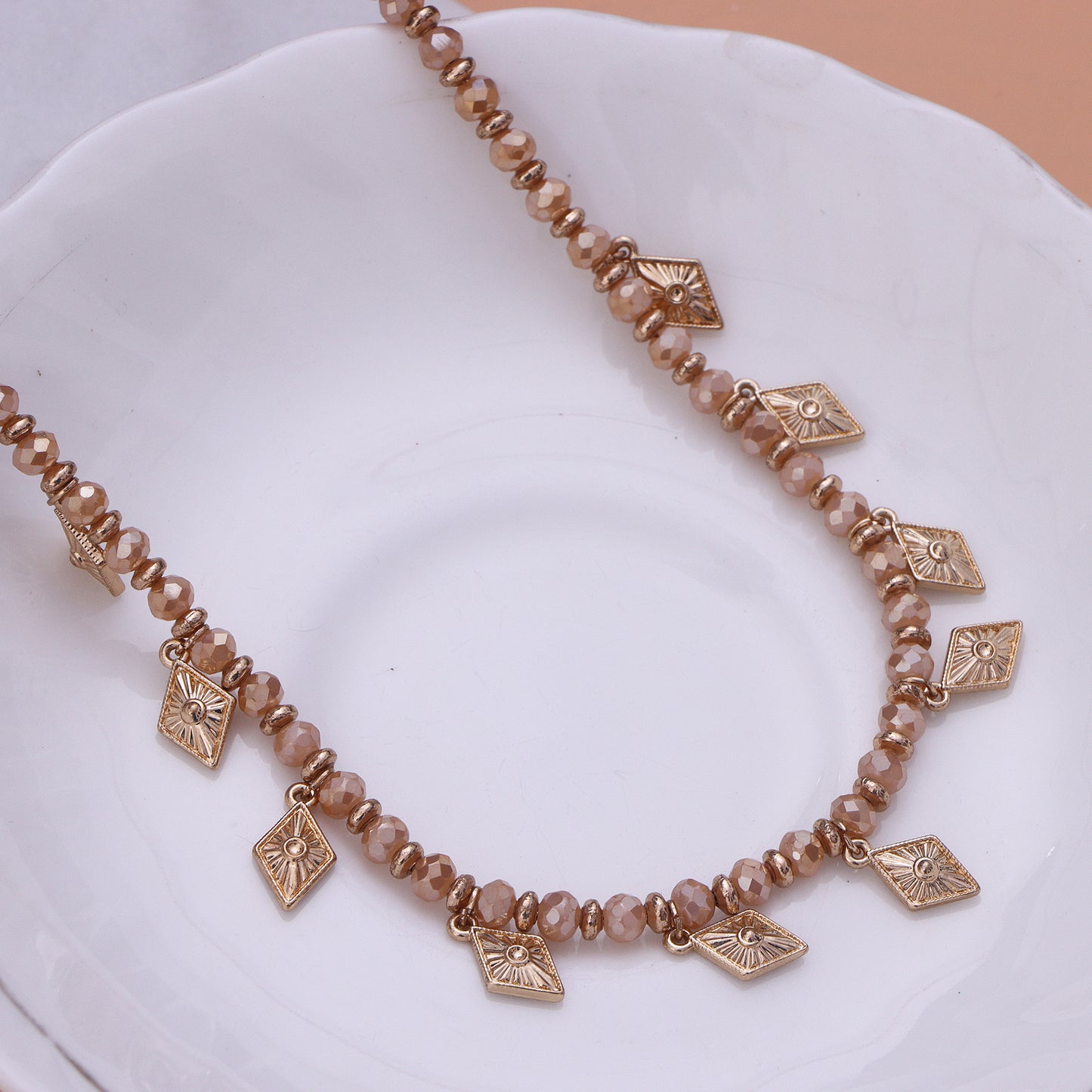 Pearl Charm Dangle Necklace