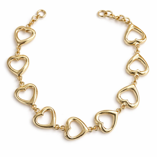 Gold Heart Charm Necklace
