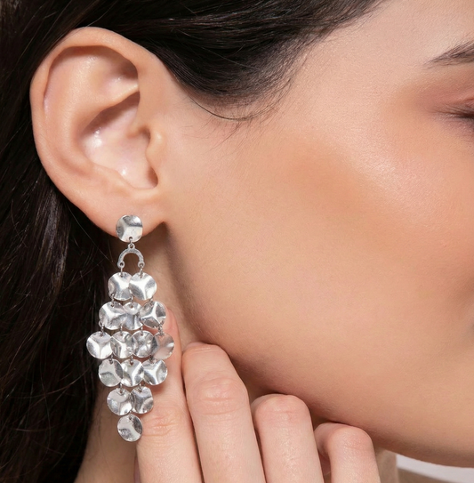 Modern Disc Drop Earrings