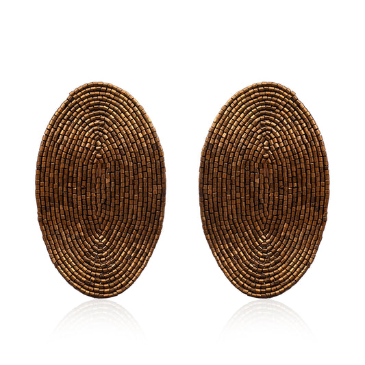 Earthy Beadwork Earrings