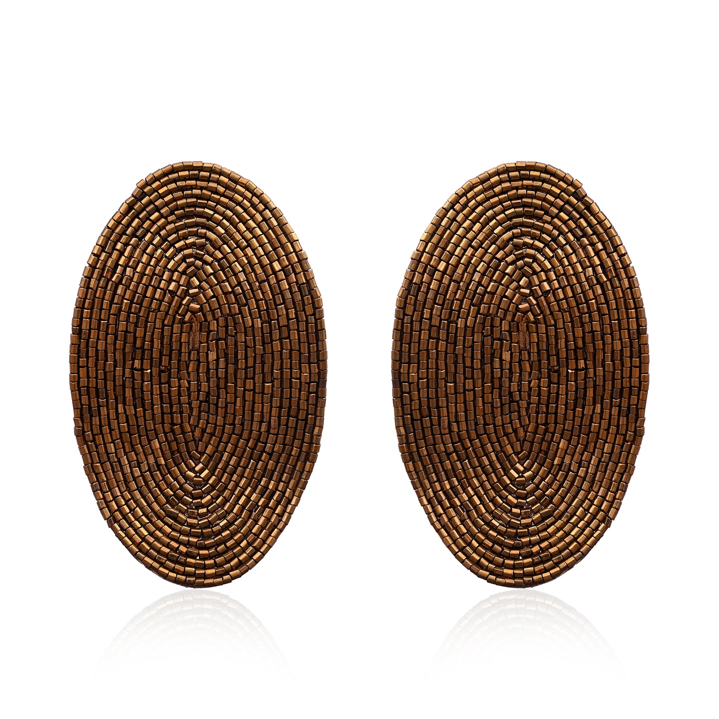 Earthy Beadwork Earrings