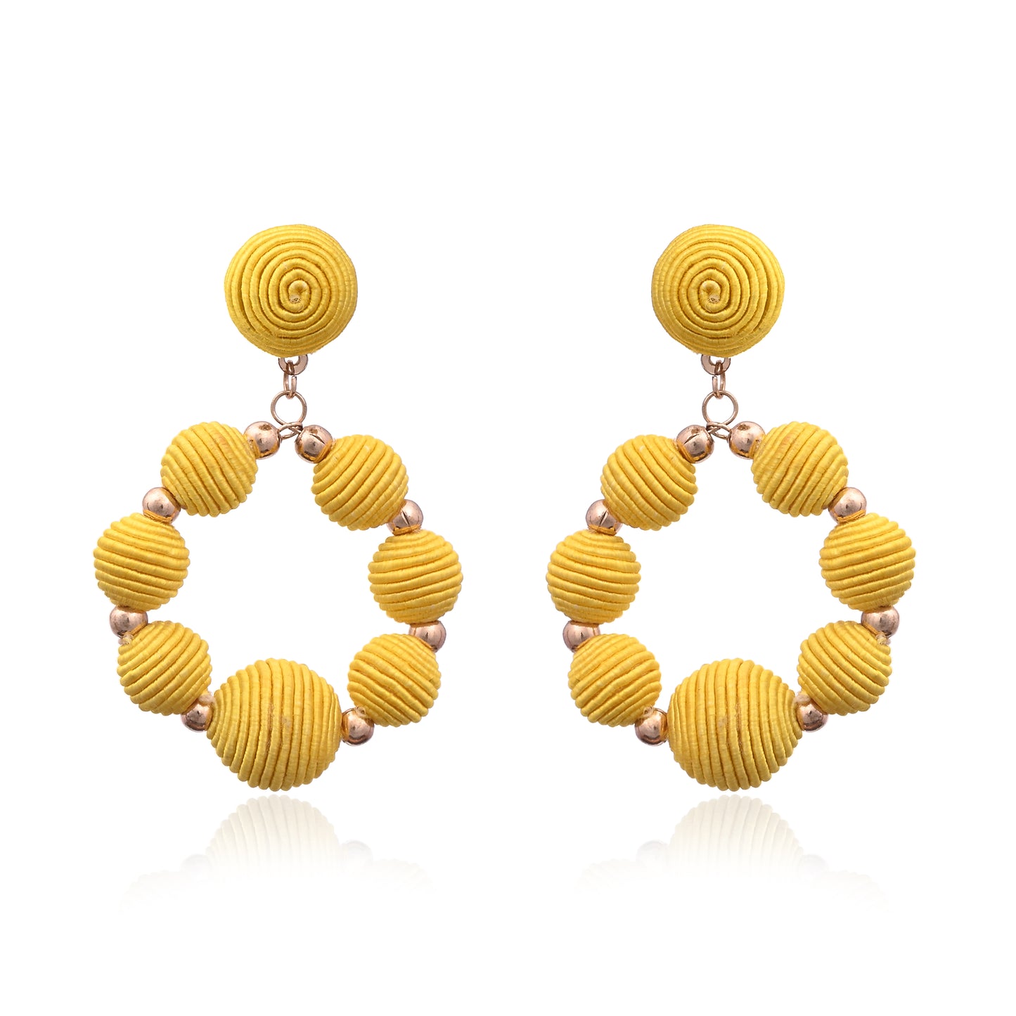 Sunshine Rope Hoop Earrings