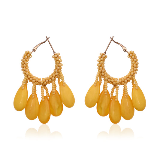 Sunshine Drop Hoop Earrings