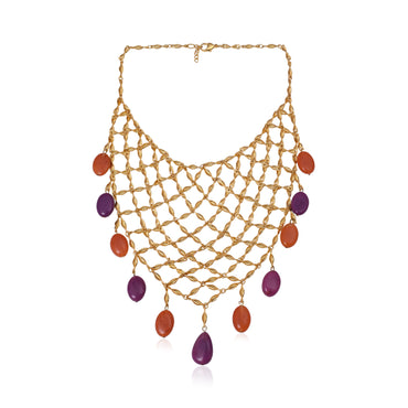 Ethnic Net Drape Necklace