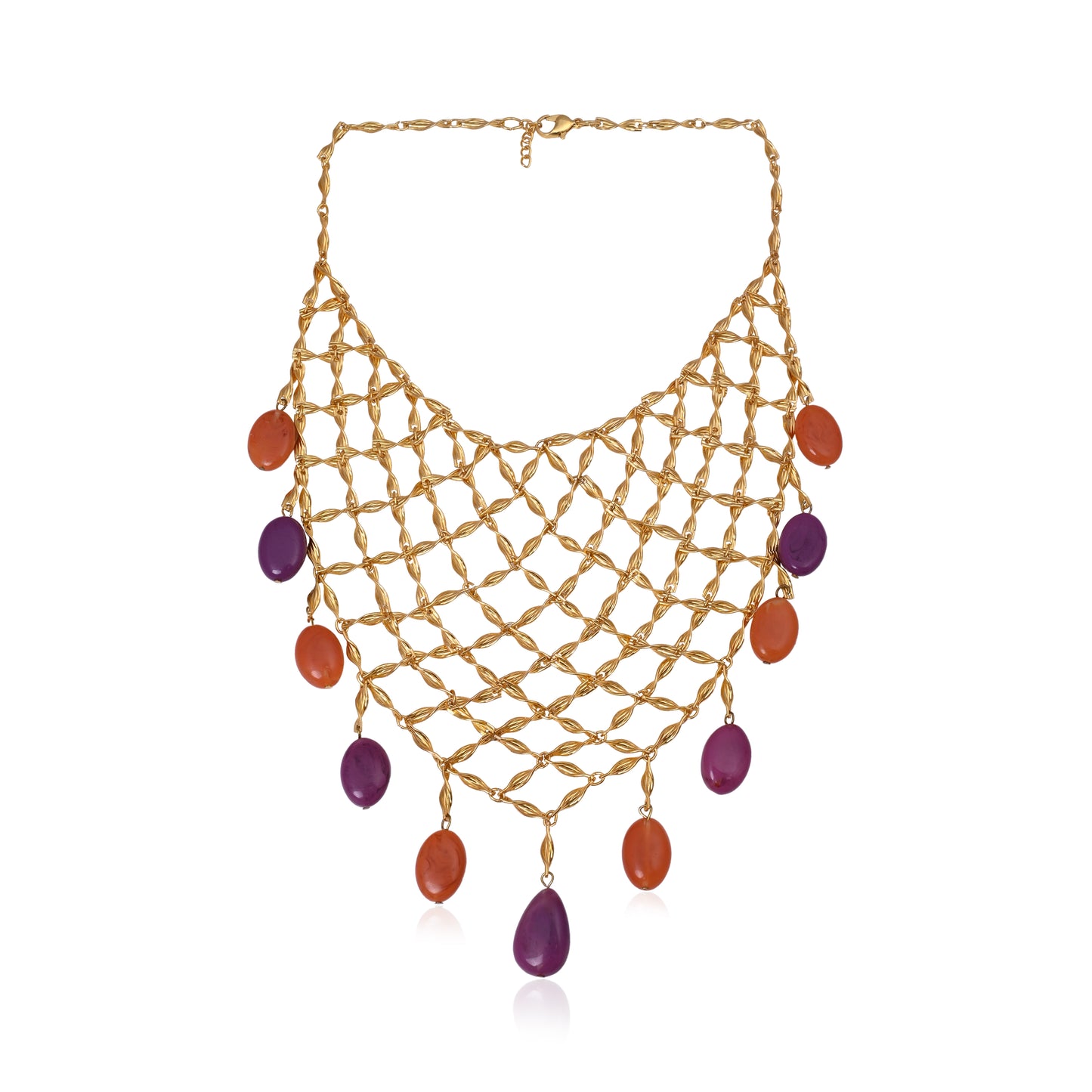 Ethnic Net Drape Necklace