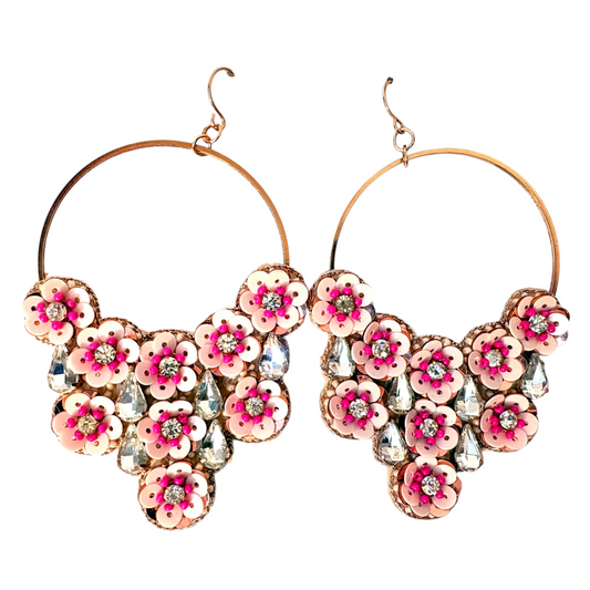 Floral Crystal Hoop
