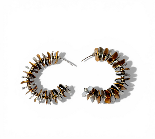 Dual Tone Textured Hoop