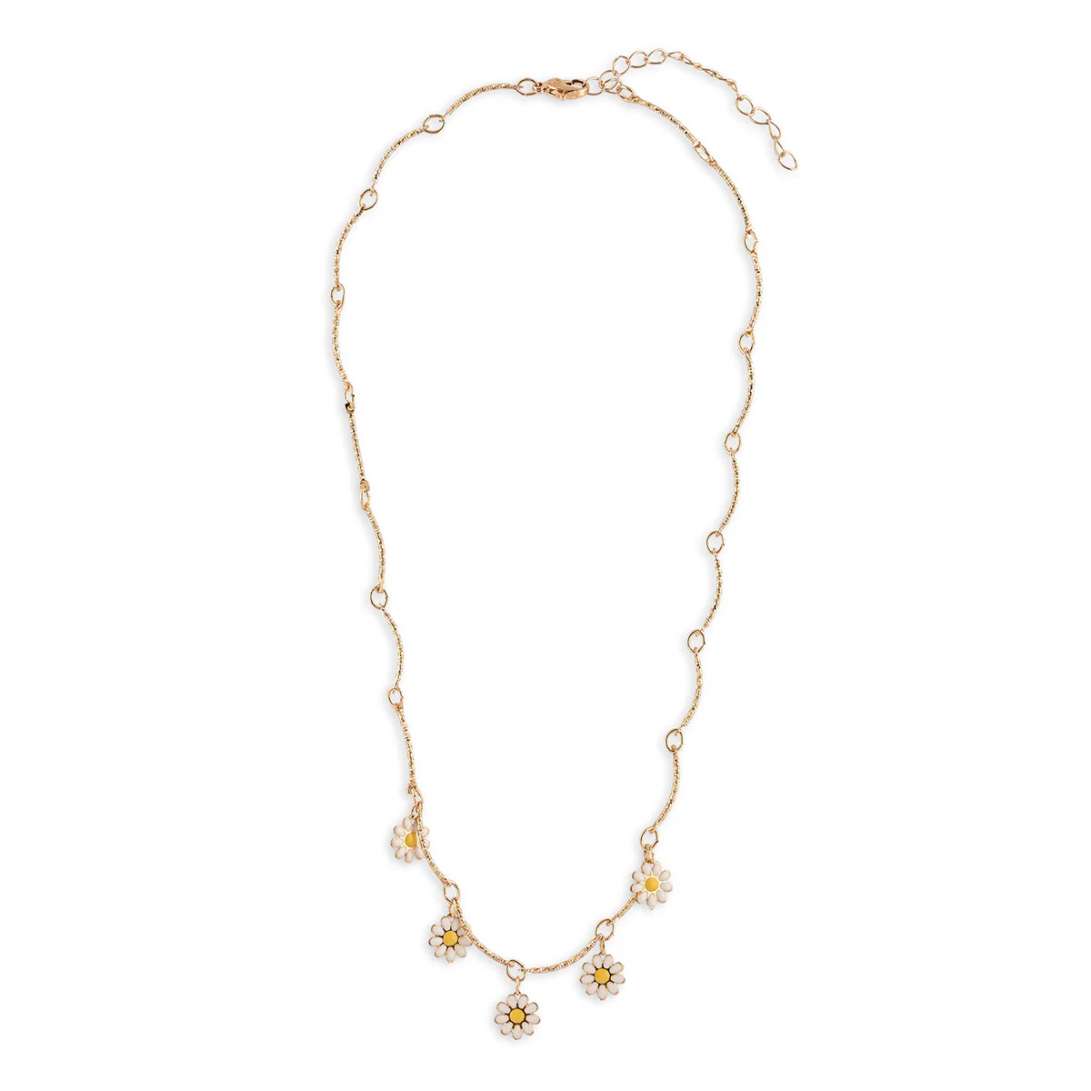 Daisy Flower Charm Necklace