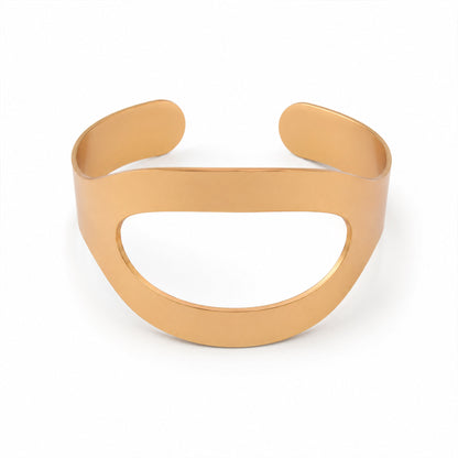Rose Gold Cutout Open Cuff Bracelet