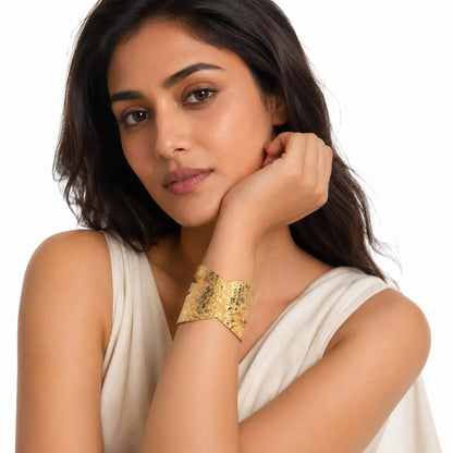 Gold Textured Cuff