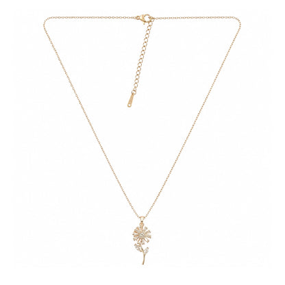 Gold Plated Floral Pendant Necklace
