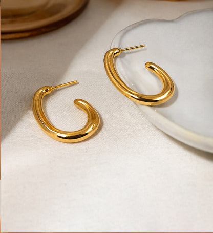Gold Minimal Hoop Earrings