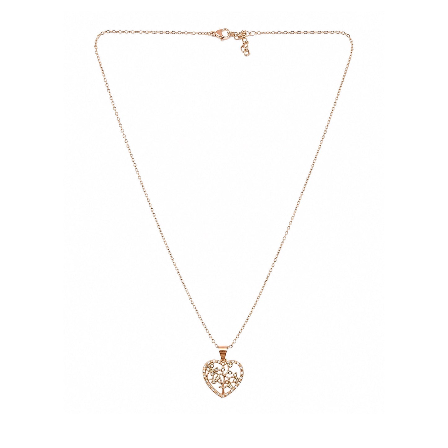 Rose Gold Heart Pendant Necklace