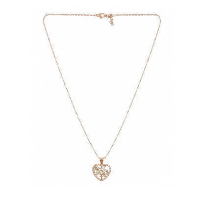 Rose Gold Heart Pendant Necklace