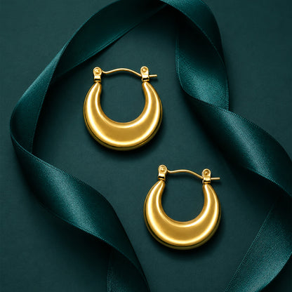 Gold Chunky Hoop Earrings