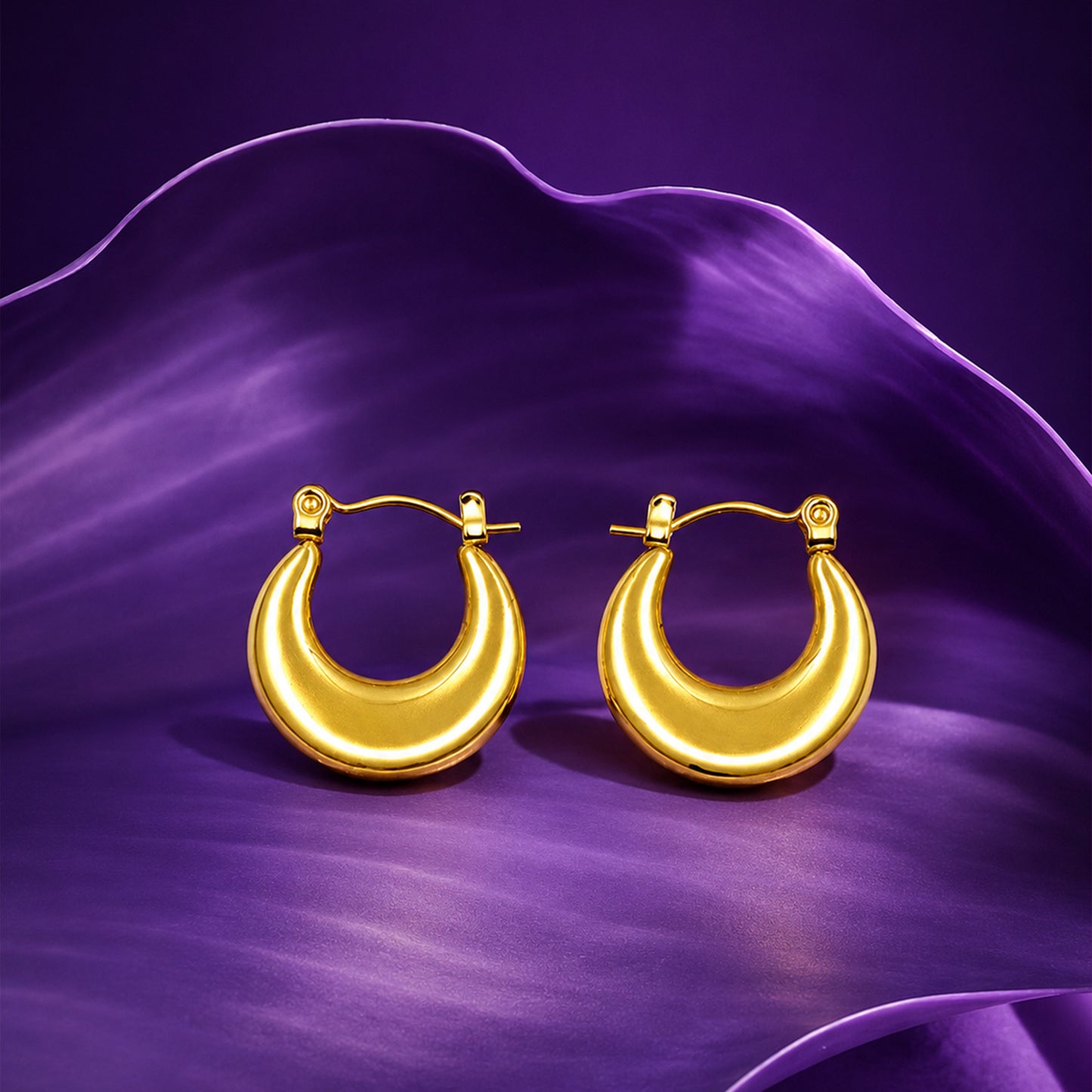 Gold Chunky Hoop Earrings