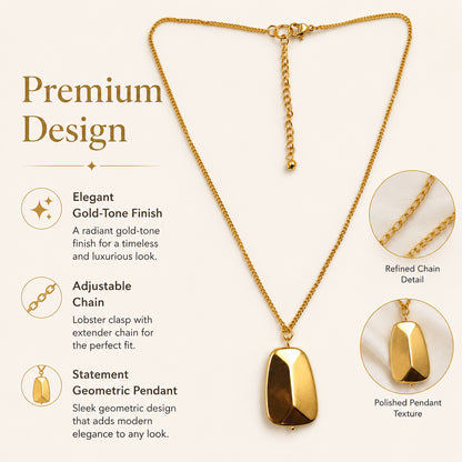 Minimal gold necklace styled as elegant fashion jewellery for women