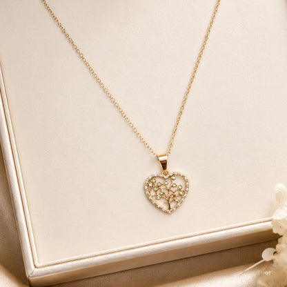 Rose Gold Heart Pendant Necklace