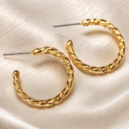 Stylish gold hoop earrings for women daily wear and parties