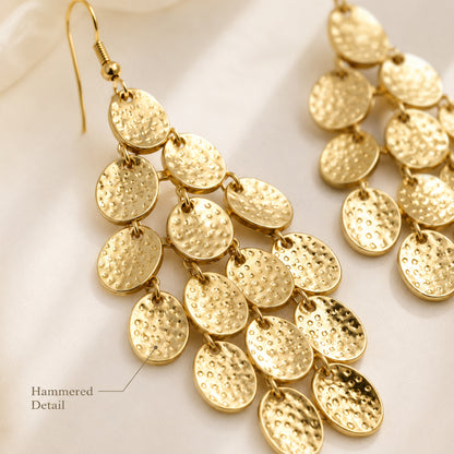 Stylish gold chandelier earrings for women party and festive wear