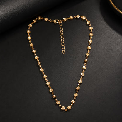 Stylish flower link necklace for women daily wear and party look