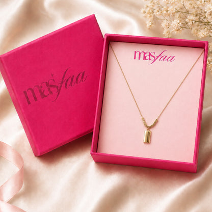 Gold Bar Pendant Necklace for Women