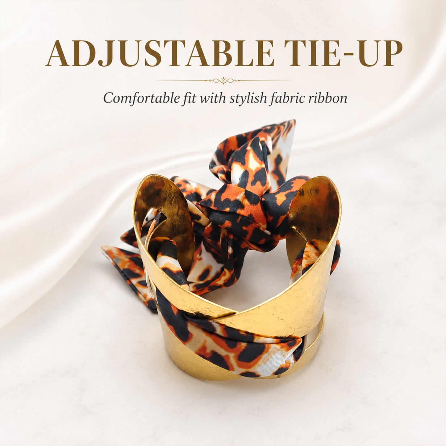 Animal Print Wrap Wide Open Cuff Bracelet