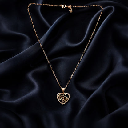 Rose Gold Heart Pendant Necklace