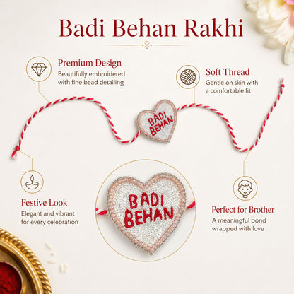 Lightweight braided thread rakhi for sister festive gifting