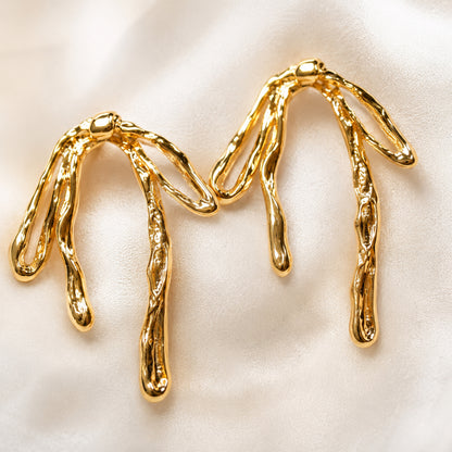 Stylish gold statement earrings for women daily wear and parties