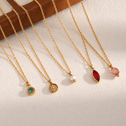 Masfaa Women's 5 Piece Pendant Necklace Set with Chains