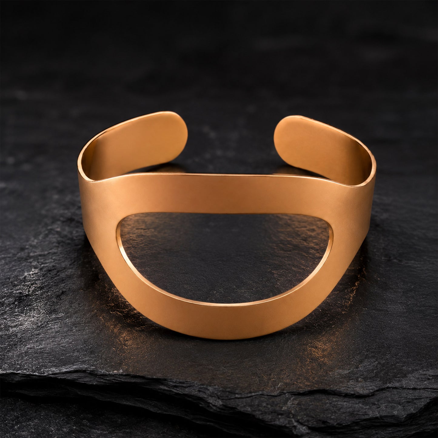 Rose Gold Cutout Open Cuff Bracelet