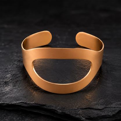 Rose Gold Cutout Open Cuff Bracelet