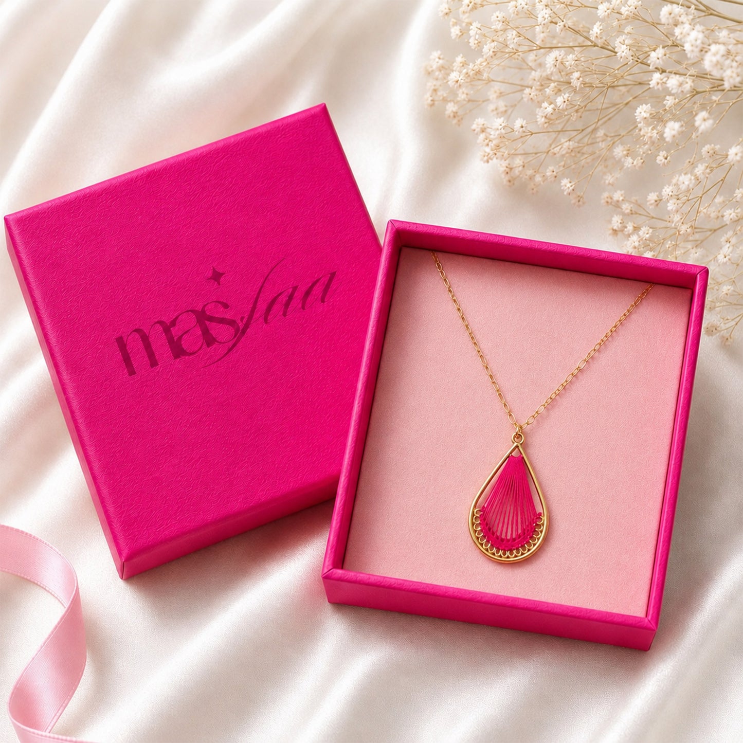 Lightweight gold plated statement necklace for gifting and festive wear